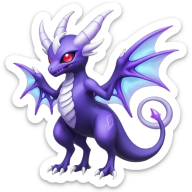 Shiny Darkrai-Lunala-Haunter-Fakémon-hybrid-creature (full body)  sticker