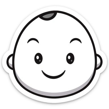 Face with droopy eyelids, goofy smile, looking very relaxed and stoned sticker