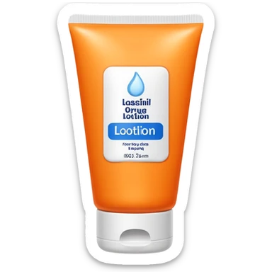 full Orange-colored tube type lotion sticker