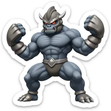 Coalossal-Machamp-Pokémon-fusion, full body sticker