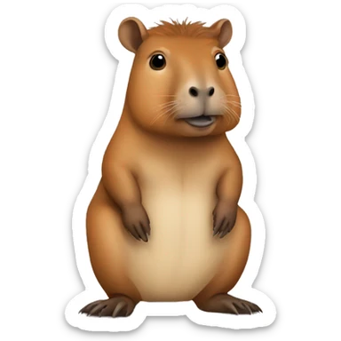 Capibara saludando sticker