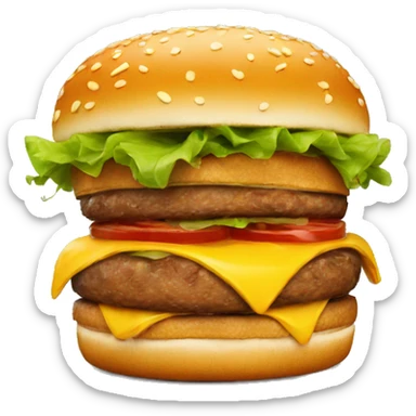 burger has a happy face sticker