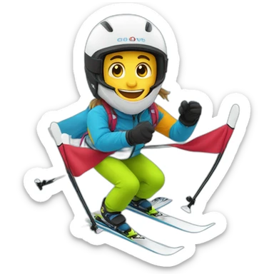 An ski Champion with a Giosuè sticker