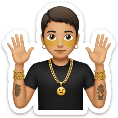 sinal com as mãos do cantor JUL sticker