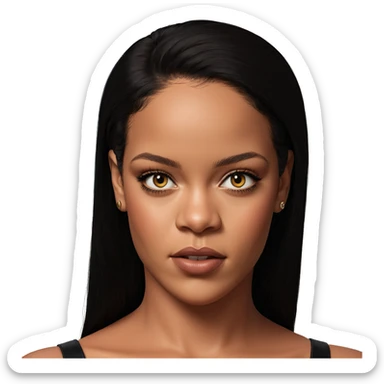 dark-haired beauty portrait sticker