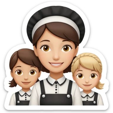 maid with kids sticker
