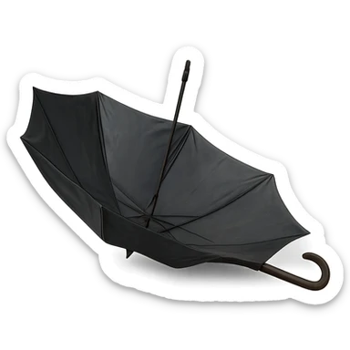 abandoned umbrella, no background sticker