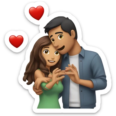 Paty chapoy formando un corazón con sus manos sticker