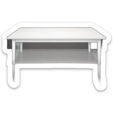 long white table facing towards me sticker