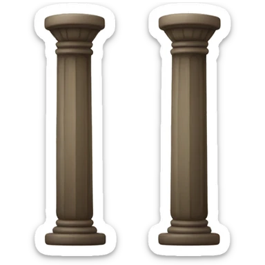 Two balls with a pillar in the middle sticker