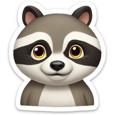 Very fat and cute raccoon  sticker