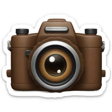brown camera sticker