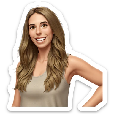 smiling portrait of young woman sticker