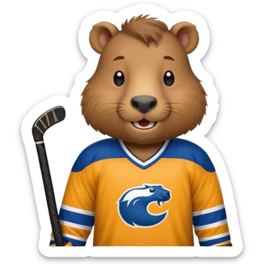 capybara ice hockey player sticker