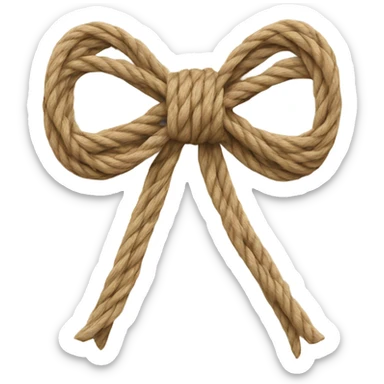 Bow made out of twine sticker