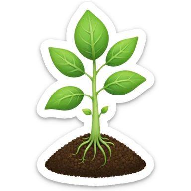 Sprout with no face just a sprout from a seed  sticker