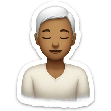 create an emoji of someone keeping calm and composed sticker