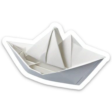 origami boat sticker