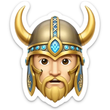 magic viking helmet sticker