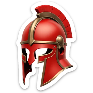 Gladiator Helmet red sticker