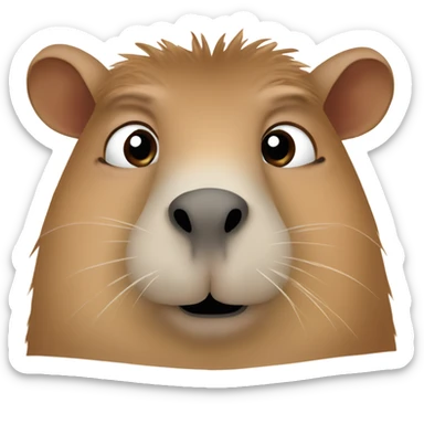 Capybara enamorada con ojos tiernos  sticker