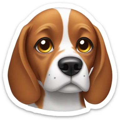 Beagle with turkey feathers sticker