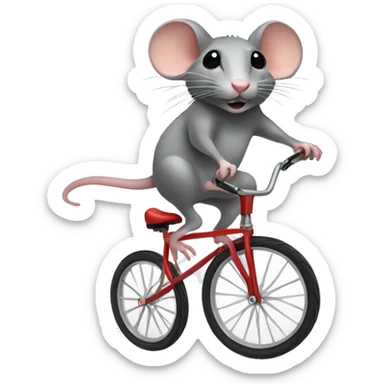 Rat on a unicycle sticker
