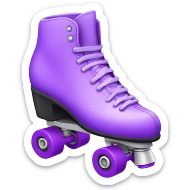 Purple rollerskate sticker