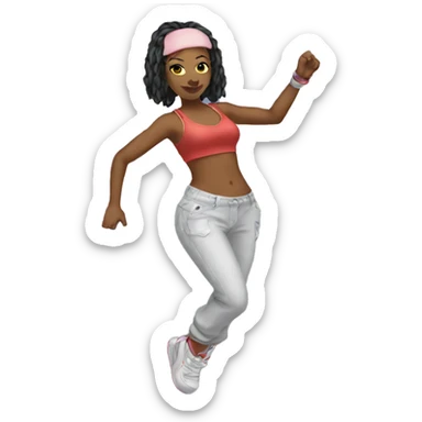 female hip hop dancer emoji sticker