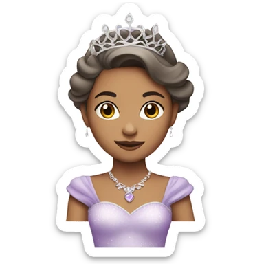 Princess in lilac dress with tiara sticker