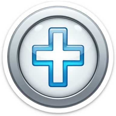 glitter white symbol of hospital sticker