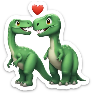Dinosaurs in love  sticker