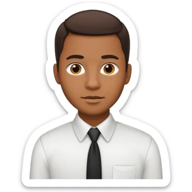 black man thief white shirt sticker