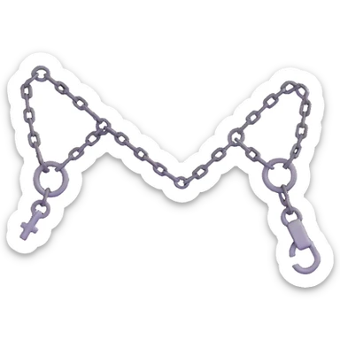 couple connected by a chain sticker