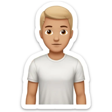 white sportsman in the playground, dressed in t-shirt sticker