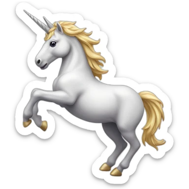 Rearing unicorn facing left sticker