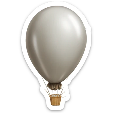 A balloon with fluttering strings sticker