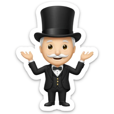 monopoly mascot sticker
