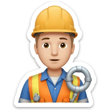 customer. 1 person only white male with shoulder normal person cloths. adult. pipeline technician change the expression and the shape of the face sticker