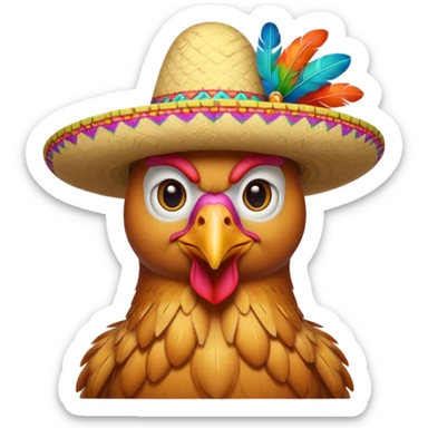 🐓con sombrero  sticker