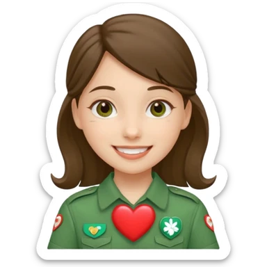 Girl Scouts heart sticker