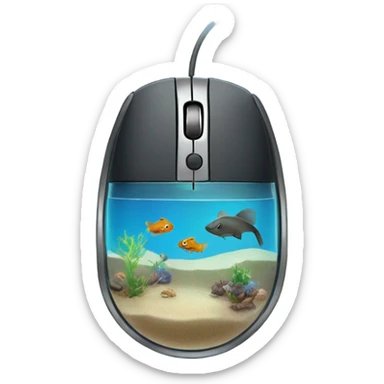 aquariumcomputer mouse sticker