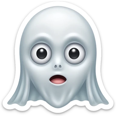An White Ghost With Googly Eyes On it, sticker