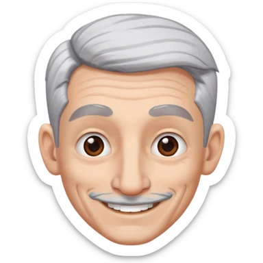 white-gray haired tattooed big nose sticker