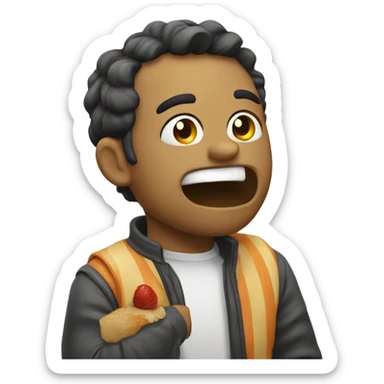 Mark eating too much sticker