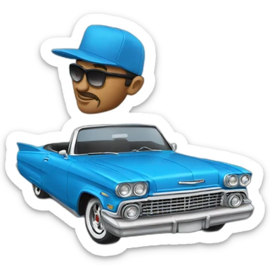 Blue Lowrider  sticker