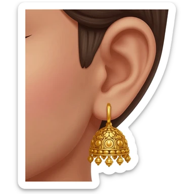 Generate a single jhumka of girls sticker