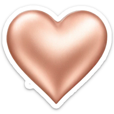 Rose gold heart sticker