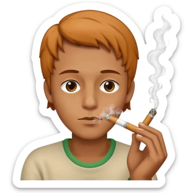 someone smoking a joint  sticker