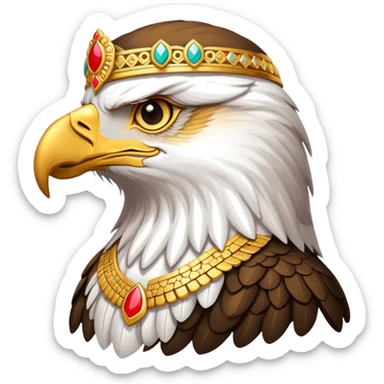The taj on the head of eagle sticker